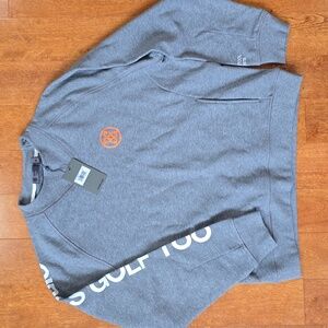 NWT G/Fore Golf Girls golf too mock sweatshirt pullover medium grey